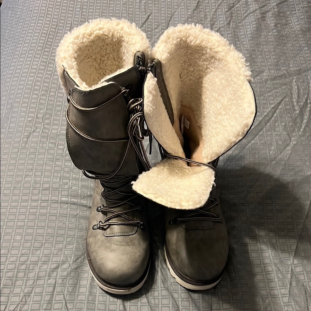 Cozy Winter & Rain Boots - Gray